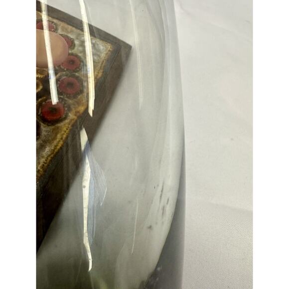 Vintage MCM Art Glass Holmegaard Vase 9 Inches Smokey Gray Signed 1958 - Picture 6 of 6